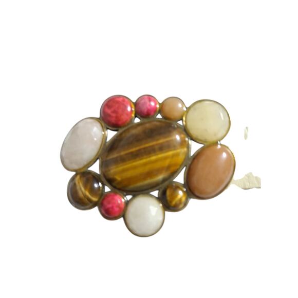 Y2K Fossil Stone Leather Women's size Medium 27" Grungecore Academia Prep Belt - Picture 2 of 7